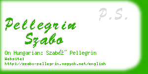 pellegrin szabo business card